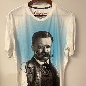 NWOT Robert Graham Theodore Roosevelt Graphic T-Shirt - Men’s L